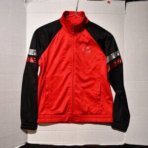 Womens Cincinati Reds MLB Sequin jacket Size M by GII Sports New Sample Tag